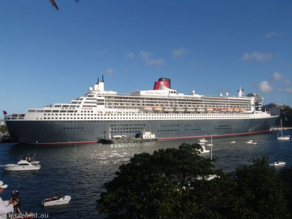 Queen Mary 2 docked at Garden Island, Sydney
