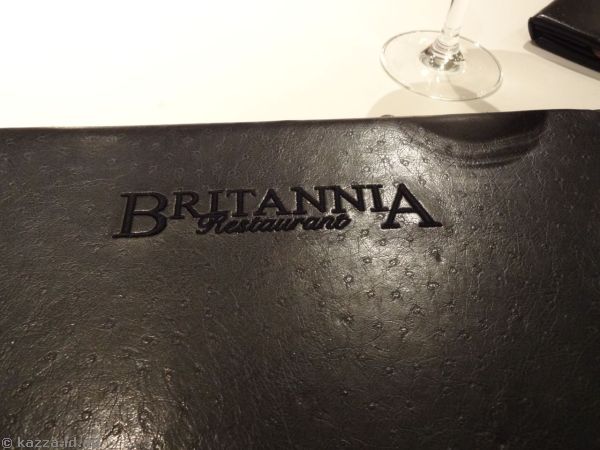 Britannia Restaurant menu folder