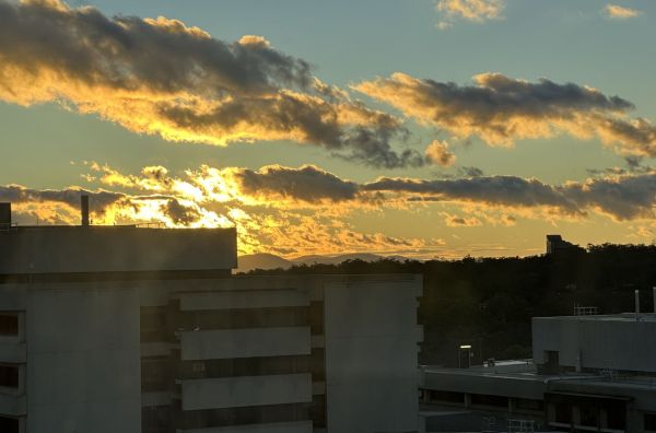 Sunset from the hospital