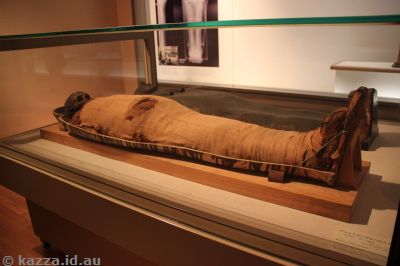 Mummy of Pasherienptah, excavated at Thebes, Egypt