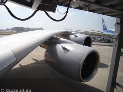 Engines of the A380 from the skybridge