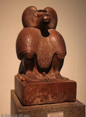 Quartzite figure of baboon, about 1400 BC