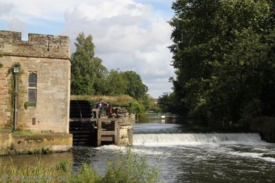 Avon River and turbine room of the castle