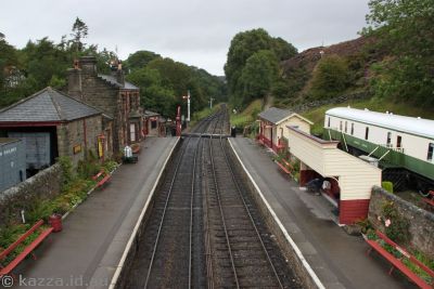 Goathland Station from the overpass bridge