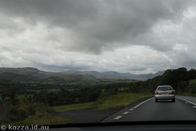 Heading for the Lakes District.  On the A66 near Threlkeld