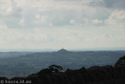 Glastonbury Tor from the A39 north of Wells