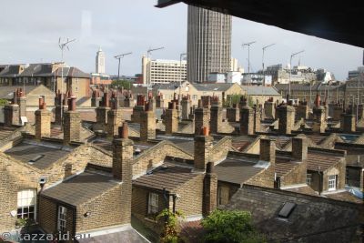 Rows of houses outside Waterloo station
