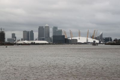 Looking towards London and the North Greenwich Arena