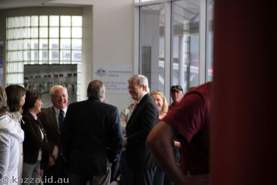 Kevin Rudd at the airport