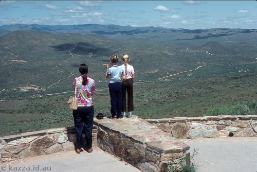 Family at Sunset Point rest area, Highway 17