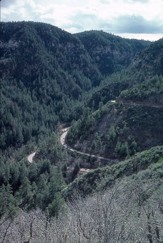 Oak Creek Canyon zigzag on Highway 89A between Sedona and Flagstaff