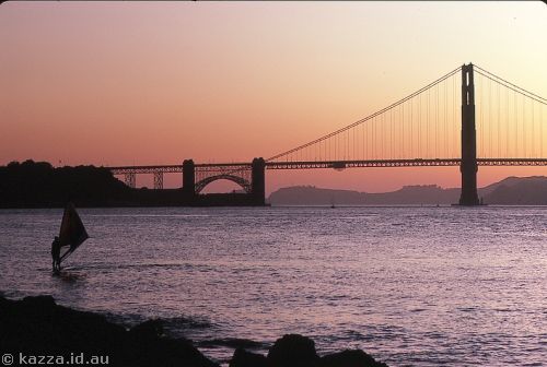 Sunset over Golden Gate Bridge