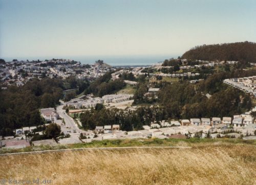 Housing estate at Twin Peaks.  The parents kept singing Boxes, little boxes..