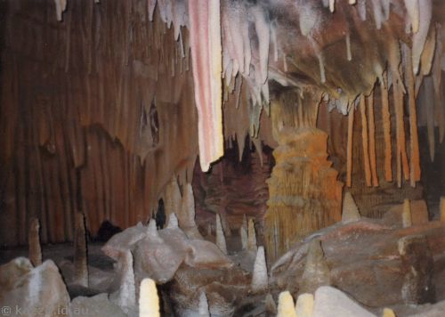 Cave inside mine train ride at Knott's Berry Farm