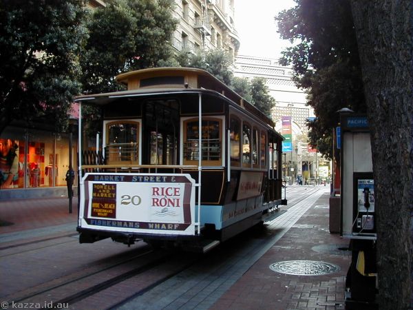 Cable car in San Francisco