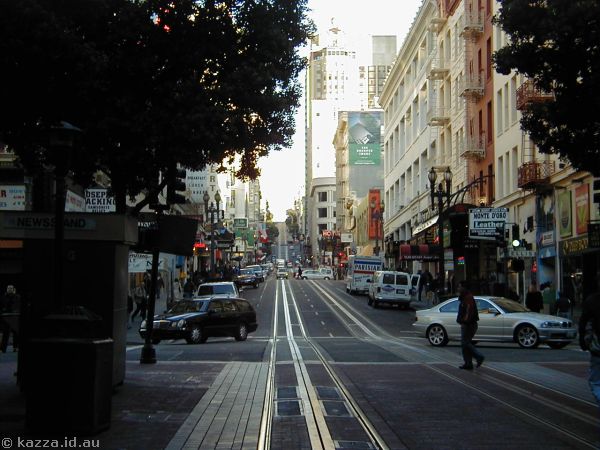 Looking north up Powell Street
