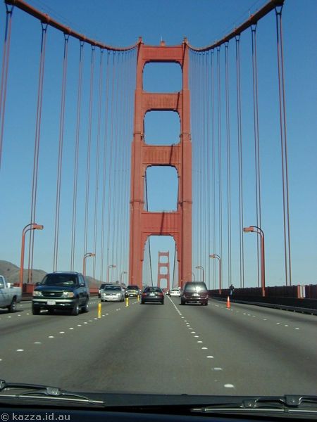Golden Gate Bridge from our car
