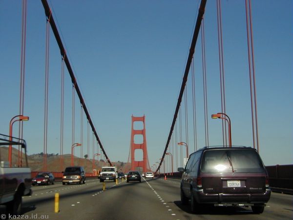 Golden Gate Bridge from our car
