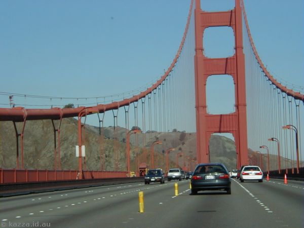 Golden Gate Bridge from our car