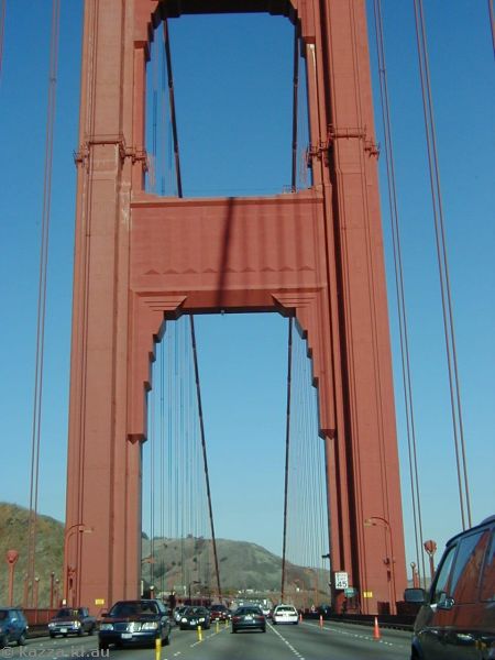 Golden Gate Bridge from our car