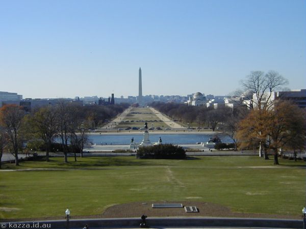 View down the Mall from the Capitol Building