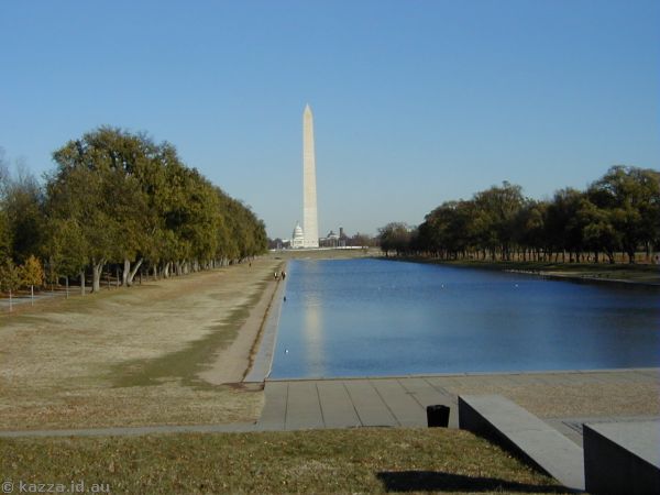 Washington Monument and Capitol Building from Lincoln Memorial
