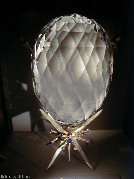 Beautifully cut quartz crystal