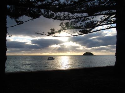 Sunset over the lagoon