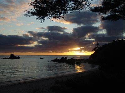 Sunset over the lagoon