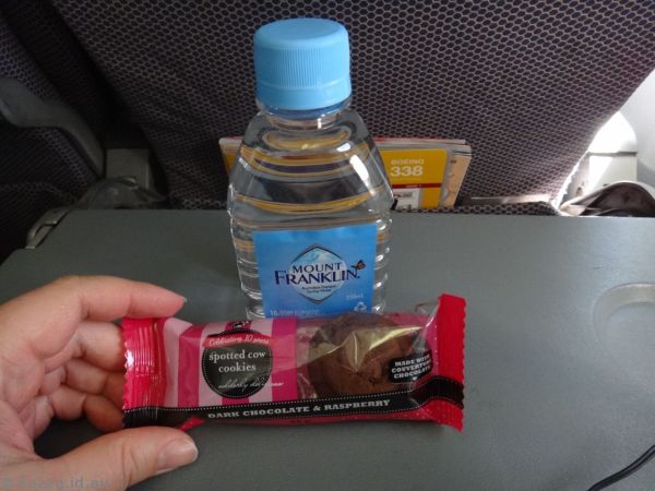 Dark chocolate and raspberry cookies I had on the flight from Sydney to Cairns