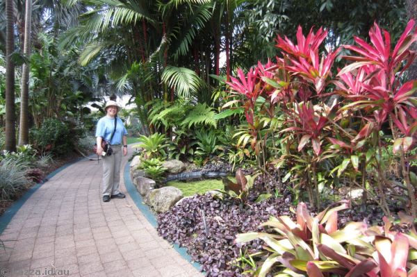 Me in the grounds of the hotel<br>Photo by Mum