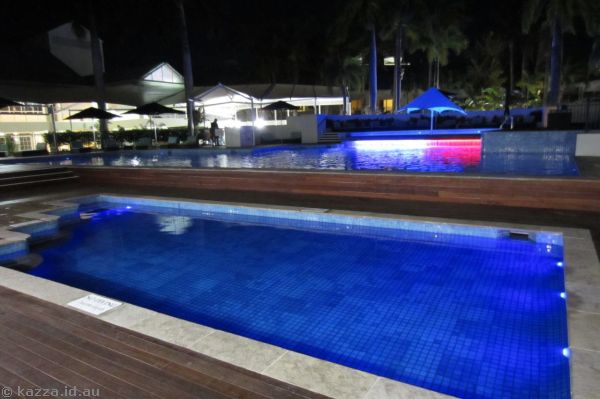 Pools by night<br>Photo by Mum