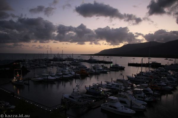 View of the marina at dawn