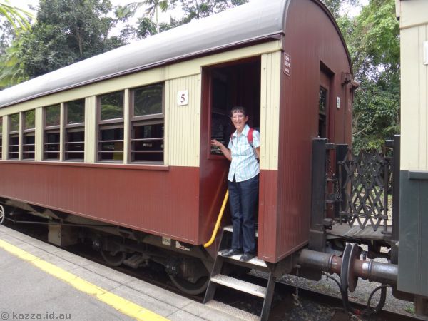 Mum on the Kuranda Scenic Railway
