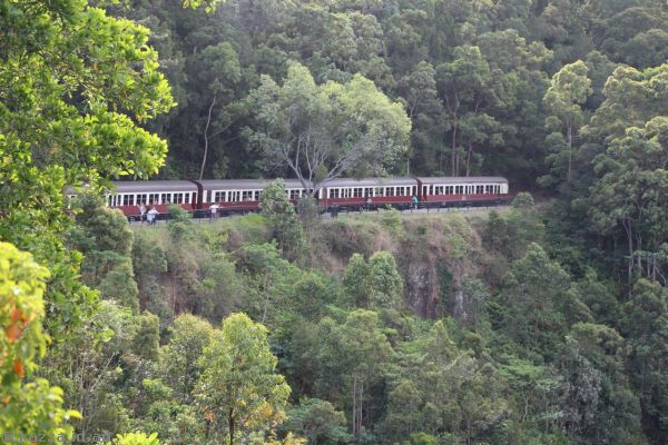 The far end of the train at Barron Falls Station