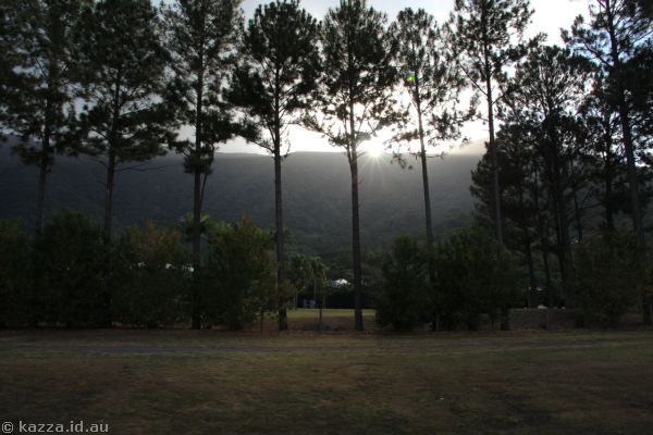 Sunset over the ranges at Redlynch