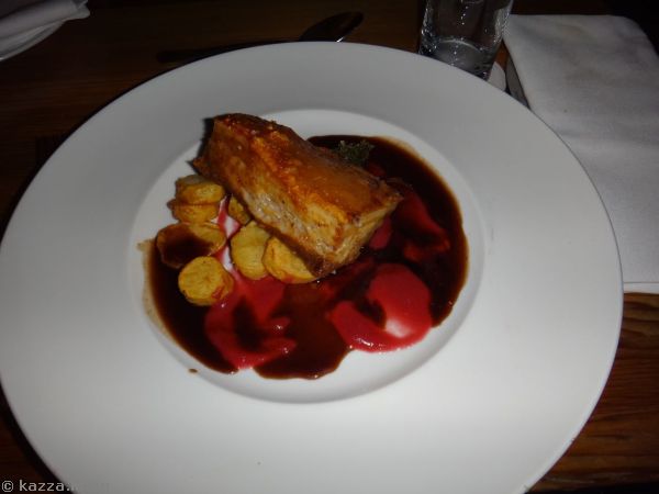 Pork belly.  Unfortunately only crackling on the edges