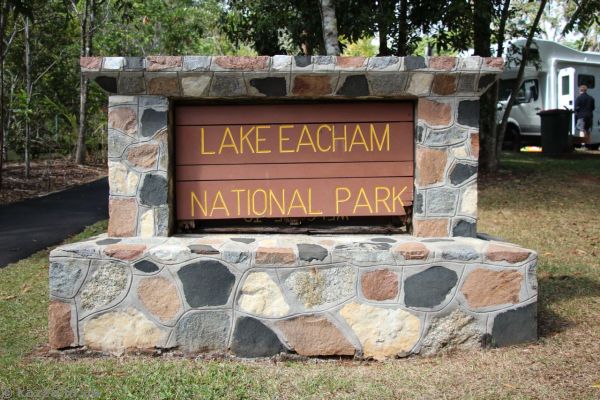 Lake Eacham National Park sign