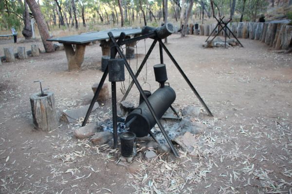 Bush breakfast area at Undara