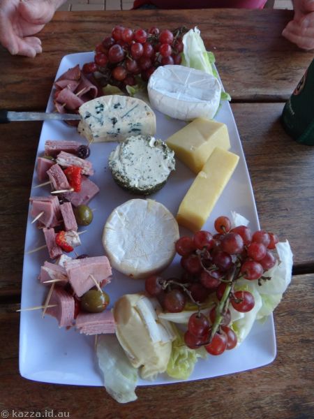 Cheese platter at Cobbold Gorge