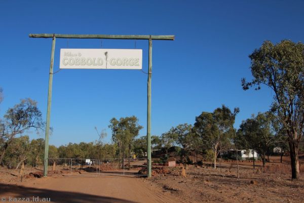 Cobbold Gorge entrance sign