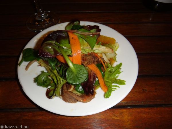 Beef salad by the looks of it for entree