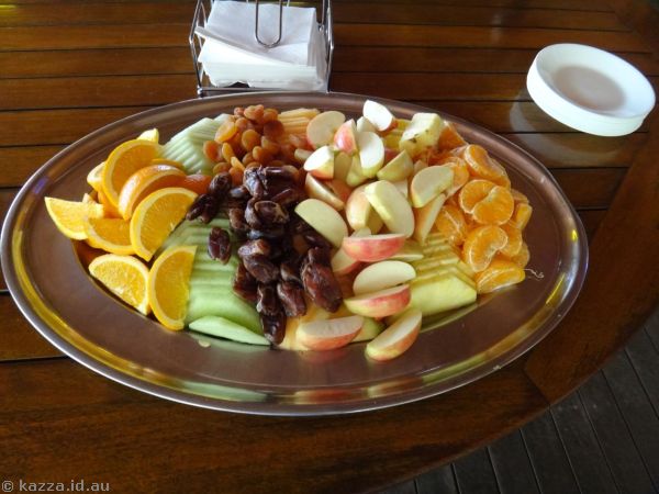 Fruit platter at lunch