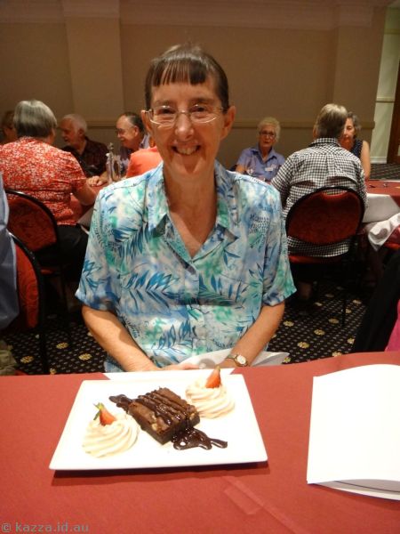 Mum and her hazelnut-chocolate cake