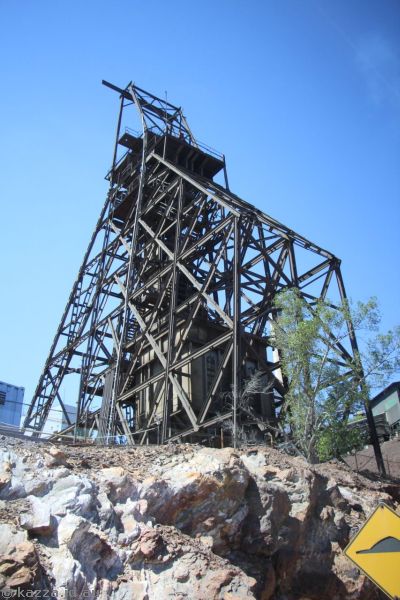 Mineshaft head at Mount Isa Mines