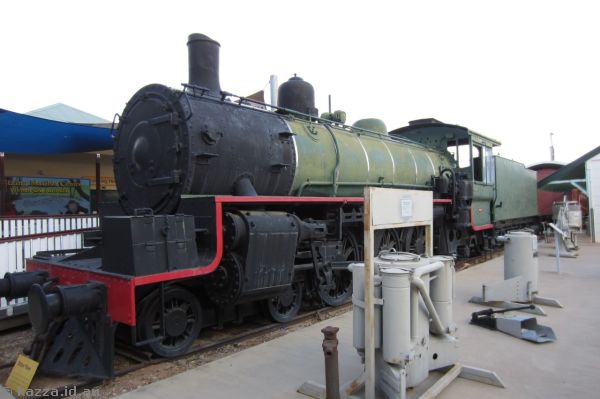 Steam locomotive at Winton Waltzing Matilda Centre