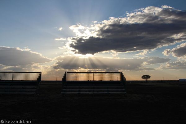 Sunset clouds at the Musical Fence