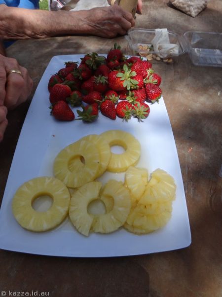 Fruit platter at lunch
