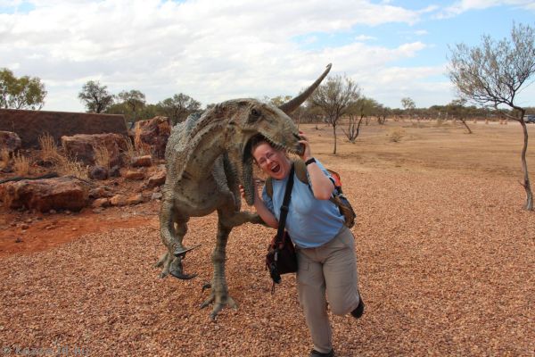 Me and the dinosaur at the Age of Dinosaurs museum