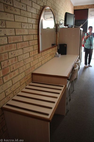 Luggage rack and desk